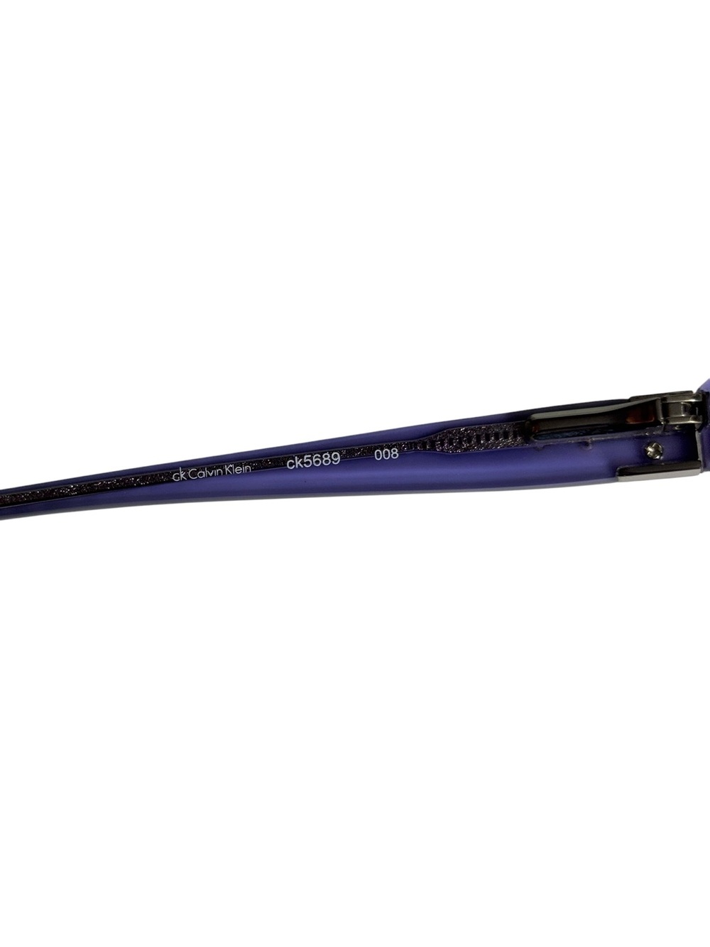 Vtg Y2K Calvin Klein Eye Glasses CK5689 008 Black Purple Rectangular 48-16-135 - Picture 7 of 7